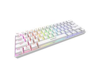 GAMDIAS 60% Mechanical Keyboard (White) BLUE switches, USB type-C cable.  Hermes E3.