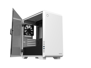 Gamdias MARS E2, micro ATX pc case (WHITE), USB 3.0, rear 120mm black fan, tempered glass side panel