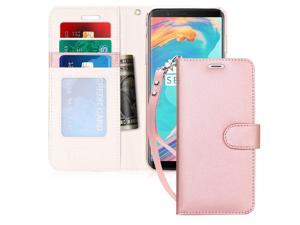 FYY Luxury PU Leather Wallet Case for Samsung Galaxy S8 Plus, [Kickstand Feature] Flip Folio Case Cover with [Card Slots] and [Note Pockets] for Samsung Galaxy S8 Plus Rose Gold
