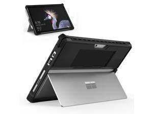 MoKo Microsoft Surface Pro 6 / Pro 5 / Pro 2017 / Pro 4 / Pro LTE Case, All-in-One Protective Rugged Cover Case w/Pen Holder and Hand Strap, Compatible with Type Cover Keyboard - Black MoKo Microsoft Surface Pro 6 / Pro 5 / Pro 2017 / Pro 4 / Pro LTE Case, All-in-One Protective Rugged Cover Case w/Pen Holder and Hand Strap, Compatible with Type Cover Keyboard - Black