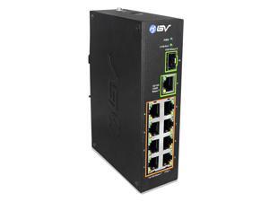 BV-Tech 10 Port PoE+ Industrial DIN Rail Switch (8 PoE+ Ports | Gigabit Ethernet & SFP Uplink) – 96W – 802.3at BV-Tech 10 Port PoE+ Industrial DIN Rail Switch (8 PoE+ Ports | Gigabit Ethernet & SFP Uplink) – 96W – 802.3at