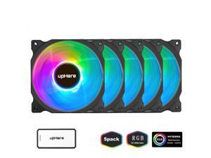 upHere Wireless RGB LED 120mm Case FanQuiet Edition High Airflow Adjustable Color LED Case Fan for PC Cases CPU CoolersRadiators System5-Pack / C8123 upHere Wireless RGB LED 120mm Case FanQuiet Edition High Airflow Adjustable Color LED Case Fan for PC Cases CPU CoolersRadiators System5-Pack / C8123