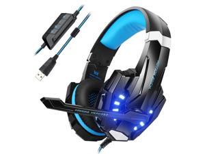 Mengshen USB Gaming Headset, 7.1 Channel Surround Sound Over Ear Headphones with Microphone, Volume Control and LED Light for Computer PC Mac Laptop - G9100 Blue Mengshen USB Gaming Headset, 7.1 Channel Surround Sound Over Ear Headphones with Microphone, Volume Control and LED Light for Computer PC Mac Laptop - G9100 Blue