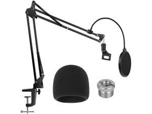 InnoGear Heavy Duty Microphone Stand with Mic Microphone Windscreen and Dual Layered Mic Pop Filter Suspension Boom Scissor Arm Stands for Blue Yeti,Blue Spark and Other Mic InnoGear Heavy Duty Microphone Stand with Mic Microphone Windscreen and Dual Layered Mic Pop Filter Suspension Boom Scissor Arm Stands for Blue Yeti,Blue Spark and Other Mic