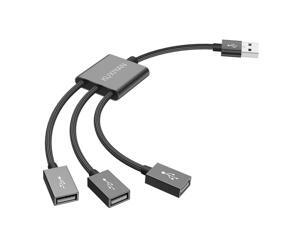 USB Splitter 2.0, USB Y Cable USB 2.0 A Male to 3 USB Female 3-Port High Speed Hub Power Cord Extension Jack Y Data Splitters Adapter(Black) USB Splitter 2.0, USB Y Cable USB 2.0 A Male to 3 USB Female 3-Port High Speed Hub Power Cord Extension Jack Y Data Splitters Adapter(Black)