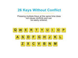 Large Print Computer Keyboard, Wired USB High Contrast Keyboard with Oversized Print Letters for Visually Impaired Low Vision Individuals (Yellow+Black) Large Print Computer Keyboard, Wired USB High Contrast Keyboard with Oversized Print Letters for Visually Impaired Low Vision Individuals (Yellow+Black)