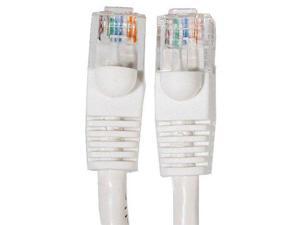 25ft CAT6 Ethernet Network LAN Patch Cable Cord 550MHz RJ45 White BattleBorn 5 Pack Lot