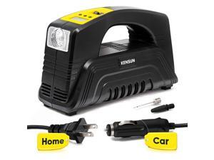 Portable Tire inflator with Digital Display for Home (110V) and Car (12V) - 30 Litres/Min Portable Tire inflator with Digital Display for Home (110V) and Car (12V) - 30 Litres/Min
