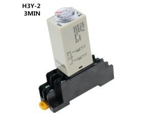 1SET H3Y-2 3Min 12V Small time relay power on time delay silver point 1SET H3Y-2 3Min 12V Small time relay power on time delay silver point