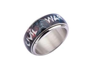Marvel Captain America Civil War Comic Stainless Steel Spinner Ring - Size *12* Marvel Captain America Civil War Comic Stainless Steel Spinner Ring - Size *12*