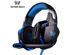 Docooler Hunterspider V-9 Gaming Headset 3.5mm Game Headphones Over Ear PC Earphone with Microphone LED Light Volume Control for Computer Laptop Smart Phone