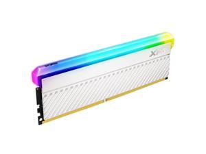 XPG SPECTRIX D45G RGB Desktop Memory: 8GB (1x8GB) DDR4 3600MHz CL18-22-22 | Custom RGB w/ White Heatsink Module - 1PK | RAM Upgrade | Aluminum Exterior