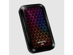 ADATA RGB External Solid State Drive SE770G - 512GB USB 3.2 Gen 2 USB-C | Black SSD - Compatibility: Wiindows, Mac OS, Android, Xbox One, PS4 | Data Backup