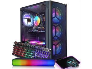 STGAubron Gaming Desktop PC,Intel Core i7 up to 3.9G,GeForce RTX 3060 12G  GDDR6,32G,1TB SSD,WiFi,BT 5.0,RGB Fanx6,RGB Keybaord,RGB Mouse,Mouse  Pad,RGB