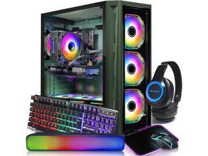 STGAubron Gaming Desktop PCAMD Ryzen 7 5700X up to 46G32G DDR4GeForce RTX 3060 Ti 8G GDDR61T SSDWiFiBT 50RGB Fan x 7RGB KeyboardMouseMouse PadRGB BT Sound BarRGB BT Gaming MicW11H64