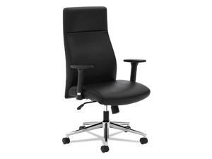 HON Company Define Executive Leather Chair 250lb cap. Black/Chrome Base HON Company Define Executive Leather Chair 250lb cap. Black/Chrome Base