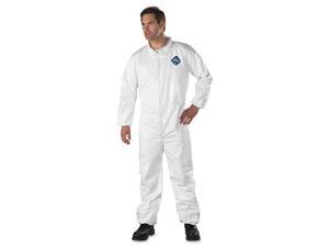 Tyvek Elastic-Cuff Coveralls, HD Polyethylene, White, Large, 25/Carton Tyvek Elastic-Cuff Coveralls, HD Polyethylene, White, Large, 25/Carton