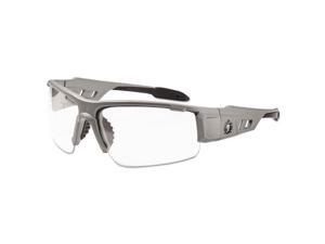 Ergodyne Clear Lens/Half Frame Safety Glasses Gray 52100 Ergodyne Clear Lens/Half Frame Safety Glasses Gray 52100