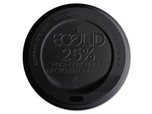 Eco-Products EcoLid 25% Recy Content Hot Cup Lid Black F/10-20oz 100/PK 10 PK/CT Eco-Products EcoLid 25% Recy Content Hot Cup Lid Black F/10-20oz 100/PK 10 PK/CT