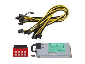 High Efficiency 1200 Watt Power Supply Kit For GPU Mining Video Card Mining 2.6 Pin PCI To 6 + 2 Pin PCI Express Cable,silver High Efficiency 1200 Watt Power Supply Kit For GPU Mining Video Card Mining 2.6 Pin PCI To 6 + 2 Pin PCI Express Cable,silver