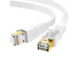 5x 1.5FT CAT5e Cable Ethernet Lan Network CAT5 RJ45 Patch Cord White NEW