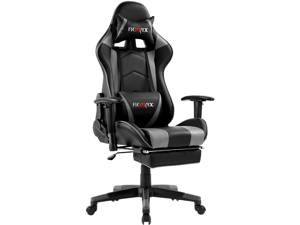 Ficmax Massage Gaming Chair Ergonomic Gamer Chair with Footrest Reclining Game Chair with Armrest High Back PC Gaming Chair Racing Style Home Office Chair with Head and Lumbar Support (Black/gray) Ficmax Massage Gaming Chair Ergonomic Gamer Chair with Footrest Reclining Game Chair with Armrest High Back PC Gaming Chair Racing Style Home Office Chair with Head and Lumbar Support (Black/gray)