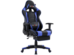 Ficmax Massage Gaming Chair Ergonomic Gamer Chair with Footrest Reclining Game Chair with Armrest High Back PC Gaming Chair Racing Style Home Office Chair with Head and Lumbar Support (Black/blue) Ficmax Massage Gaming Chair Ergonomic Gamer Chair with Footrest Reclining Game Chair with Armrest High Back PC Gaming Chair Racing Style Home Office Chair with Head and Lumbar Support (Black/blue)