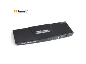TESmart KVM Switch HDMI+DisplayPort ,2 In 2 Out ,Dual Monitor KVM Switch ,support 4K 3840*2160@60Hz with Audio interface and USB 2.0 TESmart KVM Switch HDMI+DisplayPort ,2 In 2 Out ,Dual Monitor KVM Switch ,support 4K 3840*2160@60Hz with Audio interface and USB 2.0