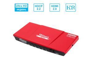 TESmart 1x4 HDMI Splitter 4K@60Hz 4:4:4 (RED) TESmart 1x4 HDMI Splitter 4K@60Hz 4:4:4 (RED)