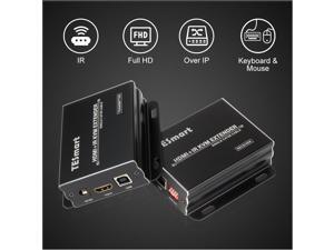 TESmart 400ft HDMI KVM Extender Over TCP/IP Ethernet/Over Single Cat5e/cat6 Cable 1080P with IR Remote (One Sender + One Receiver) TESmart 400ft HDMI KVM Extender Over TCP/IP Ethernet/Over Single Cat5e/cat6 Cable 1080P with IR Remote (One Sender + One Receiver)