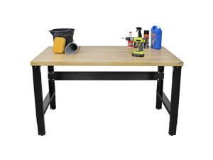 Borroughs Adjustable Height Work Bench with Solid Hardwood Top, 30 x 60 in Borroughs Adjustable Height Work Bench with Solid Hardwood Top, 30 x 60 in