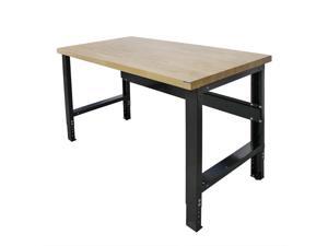 Borroughs Adjustable Height Work Bench with Solid Hardwood Top, 30 x 72 in Borroughs Adjustable Height Work Bench with Solid Hardwood Top, 30 x 72 in