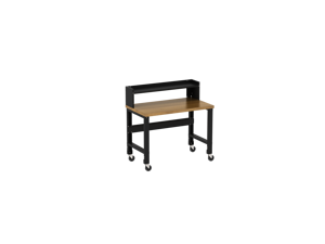 Borroughs Adjustable Height Hardwood Top Workbench with Ledge Shelf, 30 in x 48 in Borroughs Adjustable Height Hardwood Top Workbench with Ledge Shelf, 30 in x 48 in