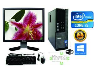 Dell 7010 Desktop Computer Intel Core i5-3470 Windows 10 HP 64 1TB HD 4GB Ram 17" Monitor