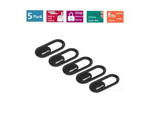 Webcam Cover 0.7mm Thin - Magnet Slider Camera Cover - Protects Your Privacy, Stops Webcam Spying, Fits Smartphone Laptops Macbooks PCs Tablets and All-in-one desktops (Black(5pack)) Webcam Cover 0.7mm Thin - Magnet Slider Camera Cover - Protects Your Privacy, Stops Webcam Spying, Fits Smartphone Laptops Macbooks PCs Tablets and All-in-one desktops (Black(5pack))