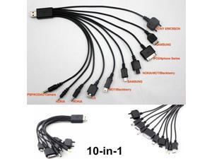 MINI MICRO 10 IN 1 UNIVERSAL MOBILE PHONE/MP3 USB DATA CHARGER CABLE LEAD Black MINI MICRO 10 IN 1 UNIVERSAL MOBILE PHONE/MP3 USB DATA CHARGER CABLE LEAD Black