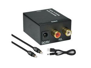 Optical Coaxial Toslink Digital to Analog Audio Converter Adapter RCA L/R 3.5mm Optical Coaxial Toslink Digital to Analog Audio Converter Adapter RCA L/R 3.5mm
