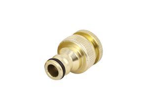 Unique BargainsAluminum Brass Plated Threaded Faucet Tap Adapter Hose Quick Connector