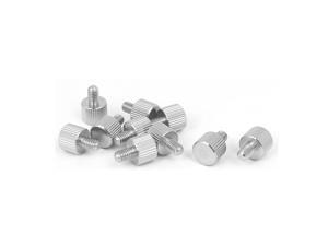 Computer PC Case Stainless Steel Flat Head Knurled Thumb Screw M4 x 6mm 10pcs Computer PC Case Stainless Steel Flat Head Knurled Thumb Screw M4 x 6mm 10pcs