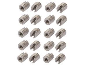 M5x10mm 304 Stainless Steel Self Tapping Slotted Thread Insert 20pcs 