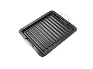 Steel Skillet Fry Pan Square Griddle with Ribs Nonstick Griddle Grill Cookware Black with Handle Steel Skillet Fry Pan Square Griddle with Ribs Nonstick Griddle Grill Cookware Black with Handle