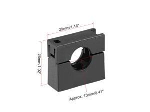 Uptell Fixed Mount AD10 Corrugated Conduit Pipe Clip Bracket Clamp Black 2Pcs Uptell Fixed Mount AD10 Corrugated Conduit Pipe Clip Bracket Clamp Black 2Pcs