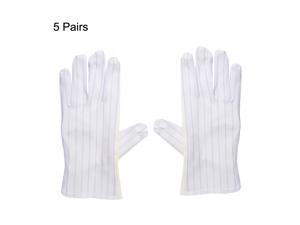 Anti Static Gloves Full Finger Labor Non-slip Glove for Electronics 230x90mm Light Yellow 5 Pairs Anti Static Gloves Full Finger Labor Non-slip Glove for Electronics 230x90mm Light Yellow 5 Pairs