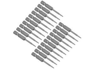 20pcs 50mm Long 1/4" Hex Shank T5 Magnetic Torx Head Screwdriver Bits S2 High Alloy Steel 20pcs 50mm Long 1/4" Hex Shank T5 Magnetic Torx Head Screwdriver Bits S2 High Alloy Steel