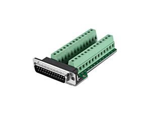 D-sub DB25 Breakout Board Connector 25 Pin 2-row Male Port Solderless Terminal Block Adapter with Thumb Screws D-sub DB25 Breakout Board Connector 25 Pin 2-row Male Port Solderless Terminal Block Adapter with Thumb Screws