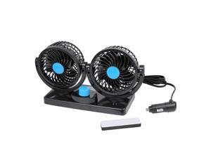 Black DC 12V 3W Double Headed Adjustable Angle Automobile Car Cooling Fan Black DC 12V 3W Double Headed Adjustable Angle Automobile Car Cooling Fan
