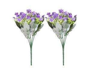 Party Fabric Buds Craft Emulational Artificial Flower Bouquet Decor Purple 2pcs Party Fabric Buds Craft Emulational Artificial Flower Bouquet Decor Purple 2pcs