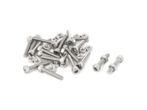 M3x16mm Stainless Steel Hex Socket Head Knurled Cap Screws Bolts Nut Set 20Pcs M3x16mm Stainless Steel Hex Socket Head Knurled Cap Screws Bolts Nut Set 20Pcs