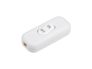 Inline Cord Switch AC 250V 6A On-Off DPST Control Feed-Through Rocker Switch for Bedroom Table Lamp Desk Light, White Inline Cord Switch AC 250V 6A On-Off DPST Control Feed-Through Rocker Switch for Bedroom Table Lamp Desk Light, White