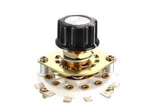 1P7T 1 Pole 7 Position 1 Deck Band Channel Rotary Switch Selector with Knob Cap 1P7T 1 Pole 7 Position 1 Deck Band Channel Rotary Switch Selector with Knob Cap